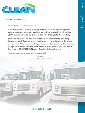 New Customer Letter (250 Per Unit Ordered)