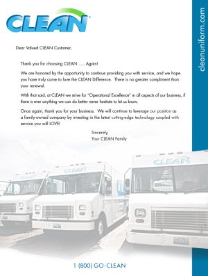 Valued Customer Letter (250 Per Unit Ordered)